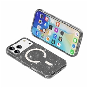 iPhone 18 Pro Stylish Glitter Series Hybrid-deksel - MagSafe-kompatibel - Svart