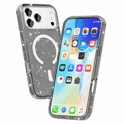 iPhone 18 Pro Max Stylish Glitter Series Hybrid-deksel - MagSafe-kompatibel - Svart