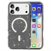 iPhone 18 Pro Max Stylish Glitter Series Hybrid-deksel - MagSafe-kompatibel - Svart