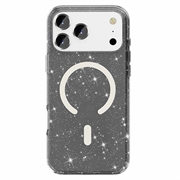 iPhone 18 Pro Max Stylish Glitter Series Hybrid-deksel - MagSafe-kompatibel - Svart
