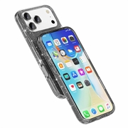 iPhone 18 Pro Max Stylish Glitter Series Hybrid-deksel - MagSafe-kompatibel - Svart