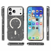 iPhone 18 Pro Max Stylish Glitter Series Hybrid-deksel - MagSafe-kompatibel - Svart