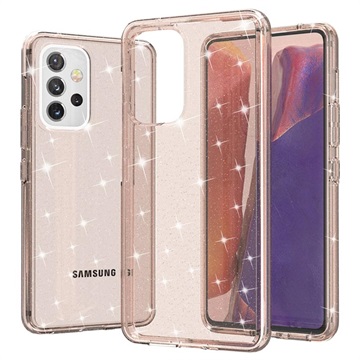 Stylish Glitter Series Samsung Galaxy A53 5G Hybrid-deksel - Guld