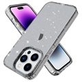 Stylish Glitter Series iPhone 14 Pro TPU-deksel - Svart
