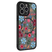 iPhone 16 Pro Stilig beskyttende magnetisk-deksel - fargerike blomster
