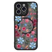 iPhone 15 Pro Max Stilig beskyttende magnetisk-deksel - fargerike blomster