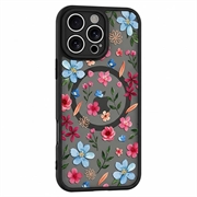 iPhone 15 Pro Max Stilig beskyttende magnetisk-deksel - fargerike blomster