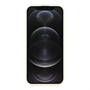 iPhone 12 Pro Stilig støtsikkert TPU-deksel med forhøyede kanter - Hvit / sløyfe