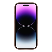 iPhone 14 Pro Stilig støtsikkert TPU-deksel med forhøyede kanter - Brun / sløyfe
