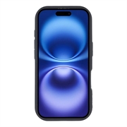 iPhone 16 Stilig støtsikkert TPU-deksel med forhøyede kanter - svart / prikkete sløyfe