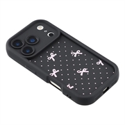 iPhone 17 Pro Stilig støtsikkert TPU-deksel med forhøyede kanter - svart / prikkete sløyfe