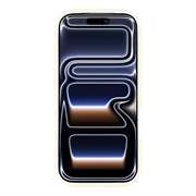 iPhone 17 Pro Stilig støtsikkert TPU-deksel med forhøyede kanter - Hvit / stor sløyfe