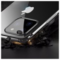 Sulada Plating Frame iPhone 11 Pro Max TPU-deksel - Svart / Gjennomsiktig