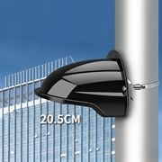 Sol-/regnbeskyttelsesdeksel for sikkerhetskamera - med stangklemme - svart