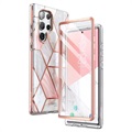 Supcase Cosmo Samsung Galaxy S22 Ultra 5G Hybrid-deksel - Rosa Marmor