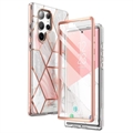 Supcase Cosmo Samsung Galaxy S23 Ultra 5G Hybrid-deksel - Rosa Marmor