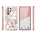 Supcase Cosmo Samsung Galaxy S23 Ultra 5G Hybrid-deksel - Rosa Marmor