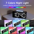 Superhøy vekkerklokke for tunge sovere med nattlys i 7 farger (Åpen Emballasje - Bulk) - svart