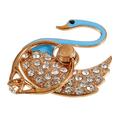 Swan Glitter Ring Holder for Smarttelefoner - Baby Blå