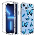 Sweet Armor Series iPhone 14 Max Hybrid-deksel - Blå sommerfugl