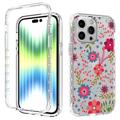 Sweet Armor Series iPhone 14 Pro Max Hybrid-deksel - Fargerike blomster