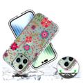 Sweet Armor Series iPhone 14 Pro Max Hybrid-deksel - Fargerike blomster