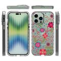 Sweet Armor Series iPhone 14 Pro Max Hybrid-deksel - Fargerike blomster