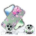 Sweet Armor Series iPhone 14 Pro Max Hybrid-deksel - Rosa blomster