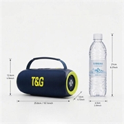 T&G TG484 bærbar Bluetooth-høyttaler 30W med RGB-lys - blå