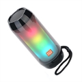T&G TG643 Bærbar Bluetooth-høyttaler med LED-Lys - Svart
