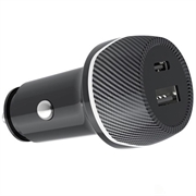 T05 USB-A/USB-C-billader med sporingsfunksjon mot tap for Android
