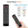 T1-PRO-TV 2-Key IR Learing Function Air Mouse Smart trådløs fjernkontroll med mikrofon for Android TV Box/Stick