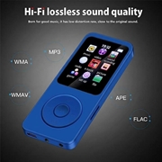 T1 bærbar MP4-musikkspiller med 1.8" skjerm og 64GB TF-kort - mørkeblå