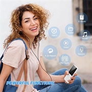 T1 bærbar MP4-musikkspiller med 1.8" skjerm og 64GB TF-kort - hvit