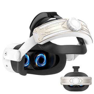 T2 Elite hoderem til Meta Quest 3S - justerbar hodebøyle med myk pute - gull