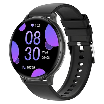 T6 Fitness smartklokke med Bluetooth-samtaler og pulsmåler - 1.38" - svart