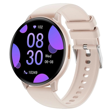T6 Fitness smartklokke med Bluetooth-samtaler og pulsmåler - 1.38" - rosa