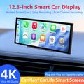 T63 12.3" 4K-skjerm med to kameraer, CarPlay/Android Auto - svart