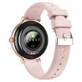 T9 smartklokke med pulsmåler for kvinner - 1.27" - rosa