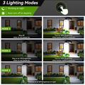 TG-TY19502 Vegglampe med 144 LED-lys og bevegelsessensor samt solcellepanel til hage og terrasse