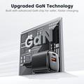 TOOCKI TC2220A2 Mini GaN-vegglader 20W - USB-C/USB-A - Svart