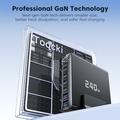 TOOCKI TCT240-33 6-ports GaN-bordlader med skjerm - 240W - svart
