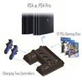 TP4-882 Vertikalt stativ med kjølevifte Kontrollerkjøler Dobbel ladestasjon for Sony Playstation PS4/PS4 Slim/PS4 Pro