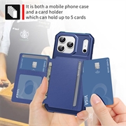 iPhone 17 Pro TPU-deksel med kortholder - Blå