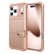 iPhone 17 Pro Max TPU-deksel med kortholder - Rosa