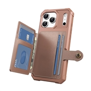 iPhone 17 Pro Max TPU-deksel med kortholder - Rosa