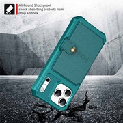 iPhone 17 Pro Max TPU-deksel med kortholder - Turkis