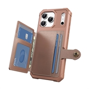 iPhone 17 Pro TPU-deksel med kortholder - Rosa