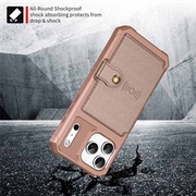 iPhone 17 Pro TPU-deksel med kortholder - Rosa