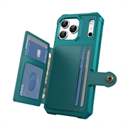 iPhone 17 Pro TPU-deksel med kortholder - Turkis